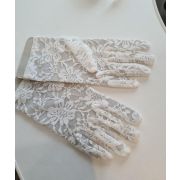 Перчатки кружевные белые